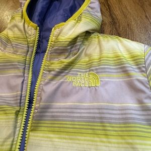 Girls 7/8 Reversible north face winter coat
